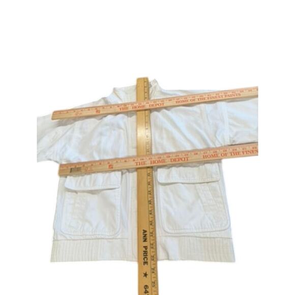 "AMERICAN EAGLE OUTFITTER'S" VTG White Cotton Blend Women's SZ S 80's Jacket - Picture 7 of 15